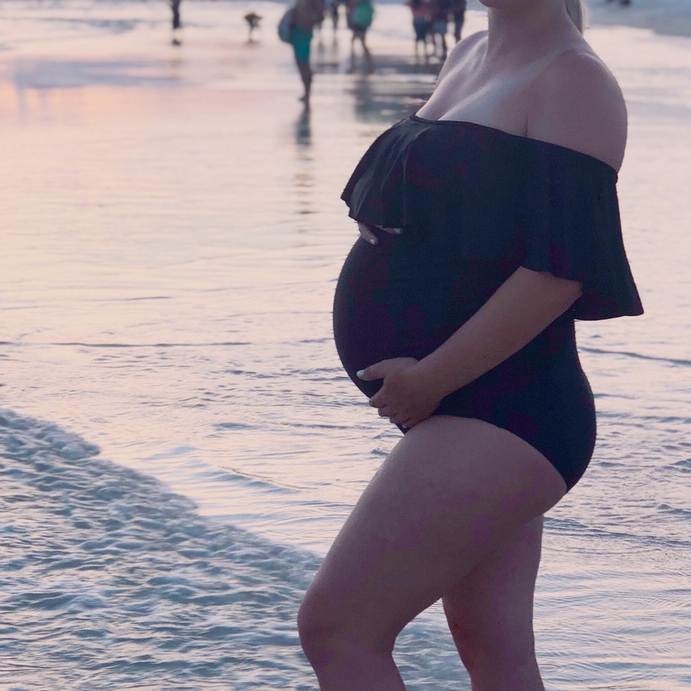 Maternity black swimsuit